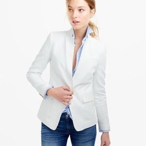 NWT J. Crew White Linen Regent Blazer